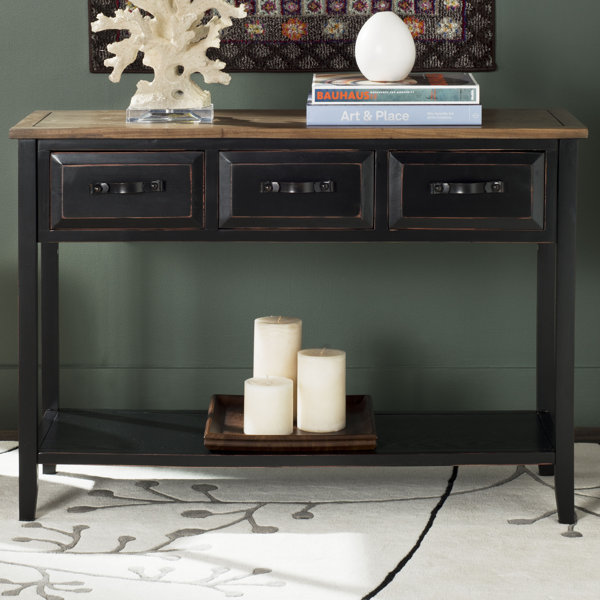 Dark wood entryway deals table